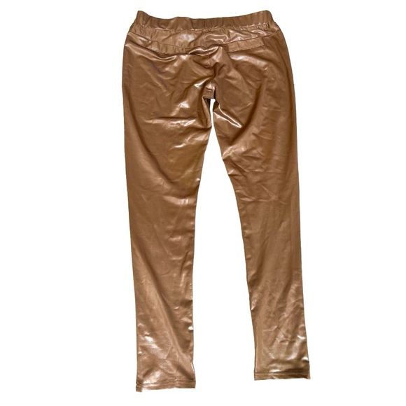 🔴 $5 Sale Solitaire Pull On Tan Metallic Jeggings  NWT - Picture 2 of 9